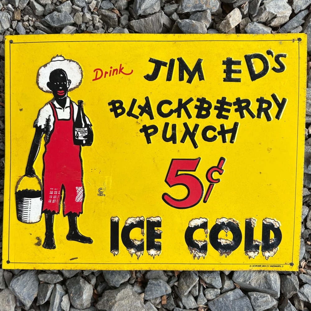Vintage Style Yellow Wall Decor Sign
